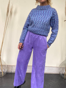 Pantalon en velours violet