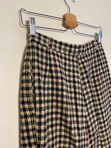 Pantalon en laine à carreaux