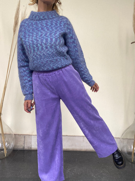 Pantalon en velours violet