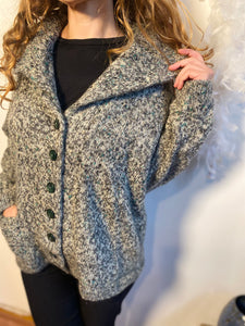 Cardigan gris chiné