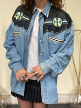 Charger l&#39;image dans la galerie, Chemise en jean motifs ethniques