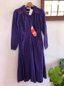 Robe longue 70s motifs coeurs "Roshafi"