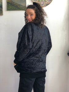 Veste matelassé en velours clouté