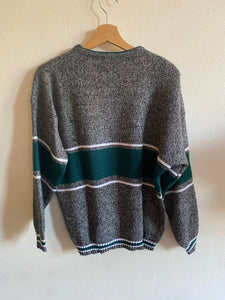 Pull vert et gris