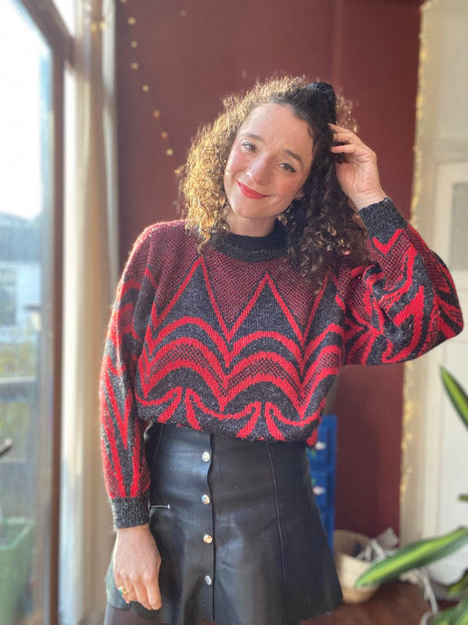 Pull à paillettes 80s