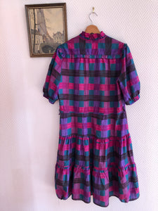 Robe babydoll à carreaux